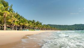 Panoramic view of Phu Quoc’s tropical paradise for a scenic Phu Quoc Tours banner by Legend Travel Group.